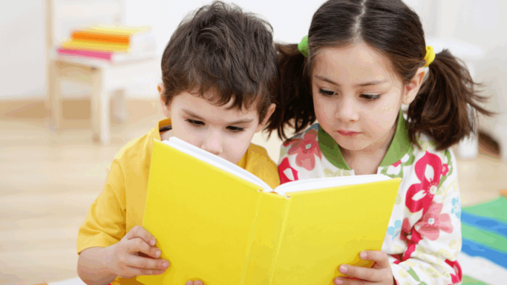 Children reading together